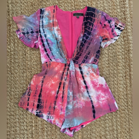 FLORAL WESTERN ROMPER OFF THE SHOULDER TIE DYE ROMPER DRESS BUNDLE SIZE XS SMALL - Picture 6 of 6